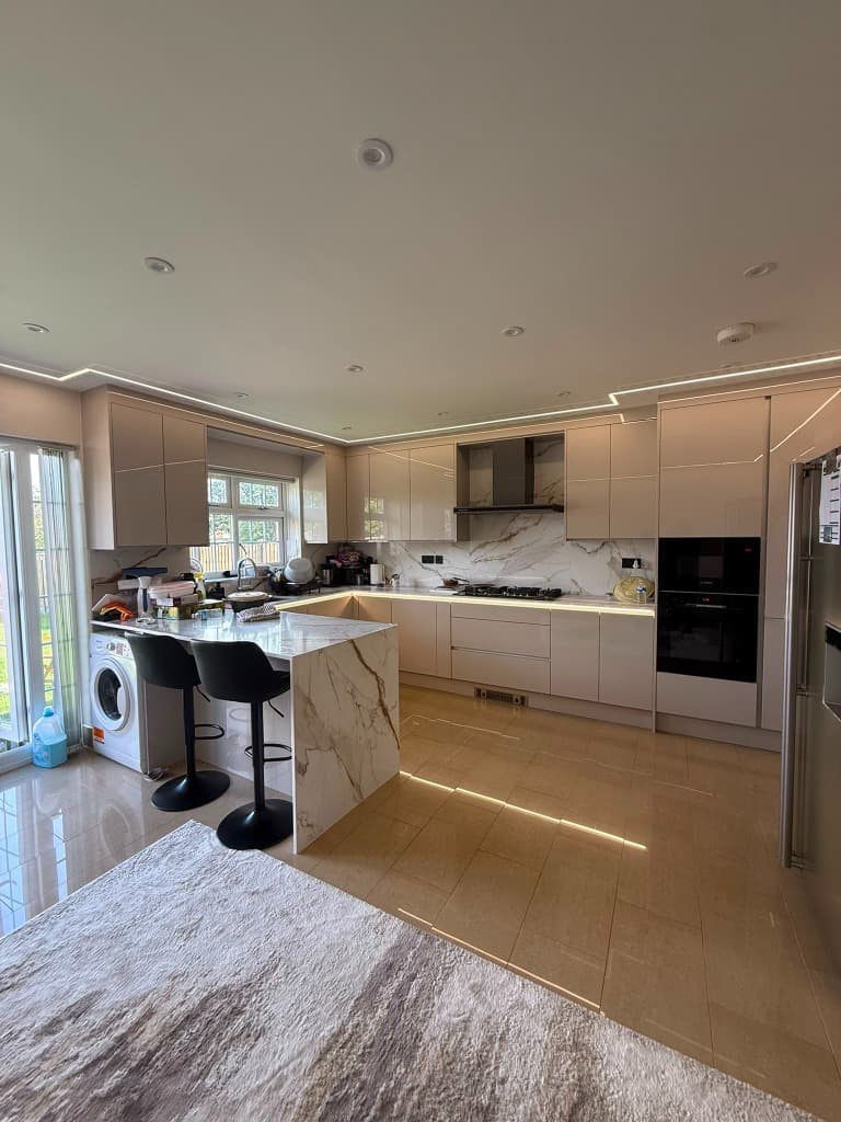 Gloss Beige Kitchen